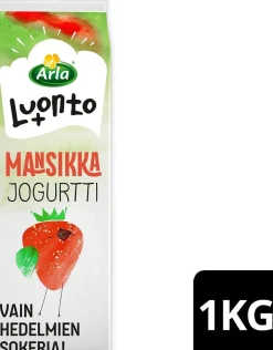 ARLA LUONTO+ AB MANSIKKAJOGURTTI LAKTON 1KG