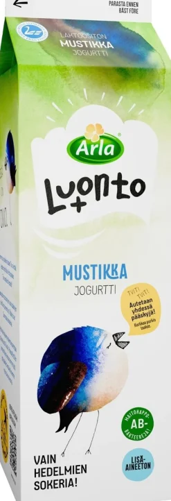 ARLA LUONTO+ AB MUSTIKKAJOGURTTI LAKTON 1KG
