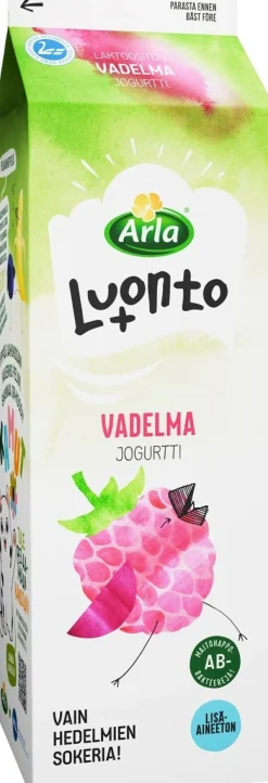 ARLA LUONTO+ AB VADELMAJOGURTTI LAKTON 1KG