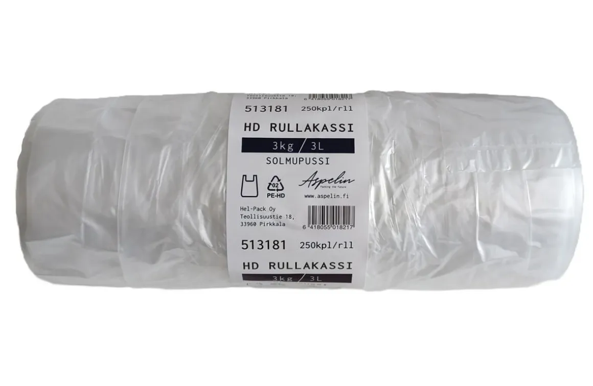 ASPELIN HD-SOLMUPUSSI 3 KG, 220/65X405 MM 250 KPL
