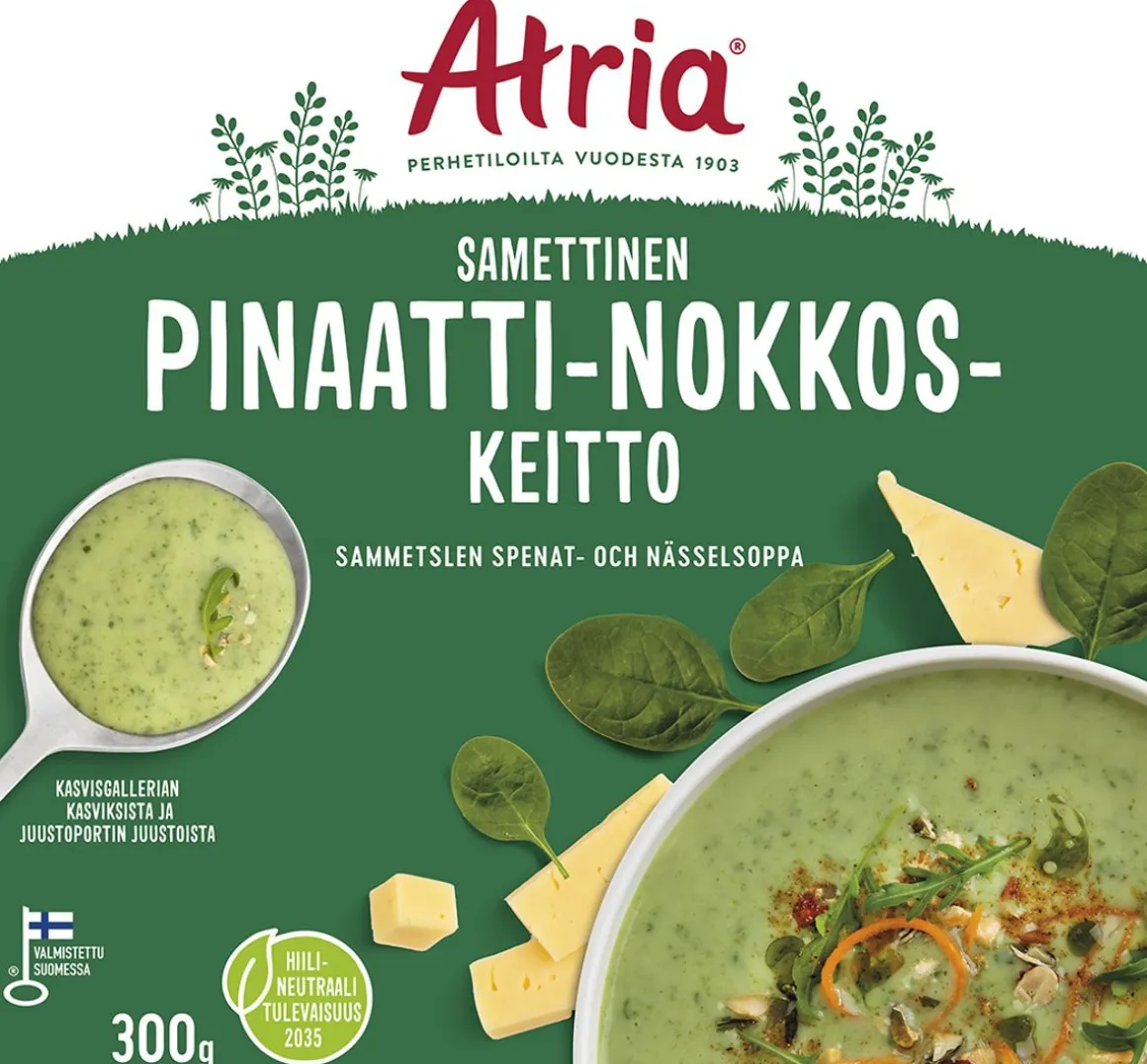 ATRIA SAMETTINEN PINAATTI-NOKKOSKEITTO 300 G