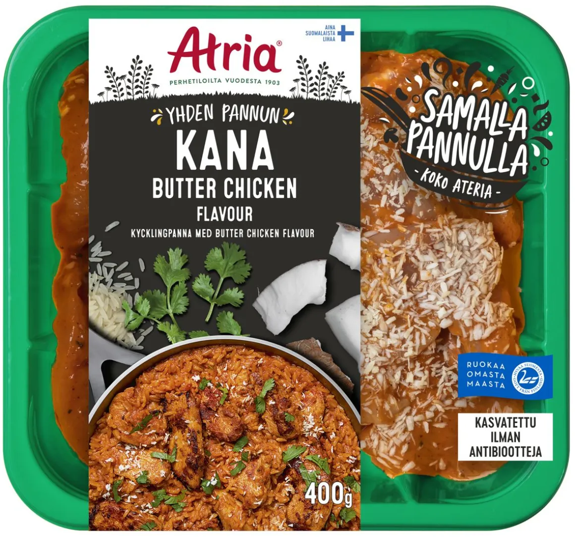ATRIA YHDEN PANNUN KANA BUTTER CHICKEN FLAVOUR 400 G
