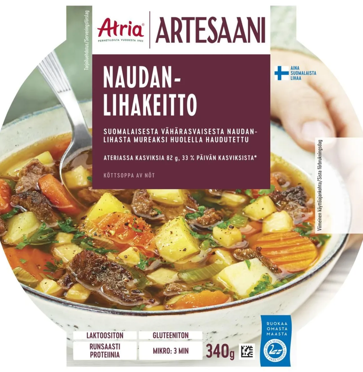 ATRIA ARTESAANI NAUDANLIHAKEITTO 340 G