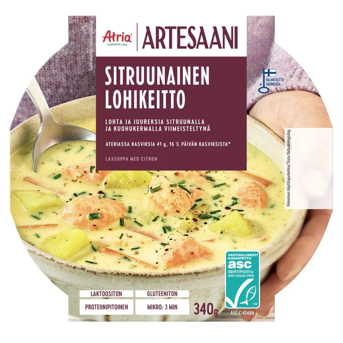 ATRIA ARTESAANI SITRUUNAINEN LOHIKEITTO 340 G