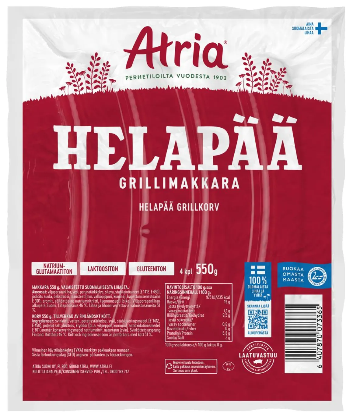 ATRIA HELAPÄÄ 550 G