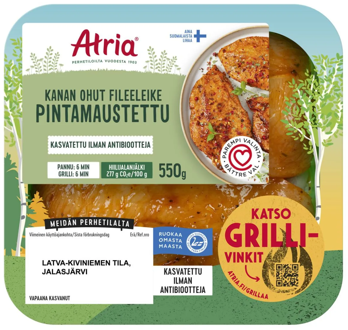 ATRIA KANAN OHUT FILEELEIKE PINTAMAUSTETTU 550 G
