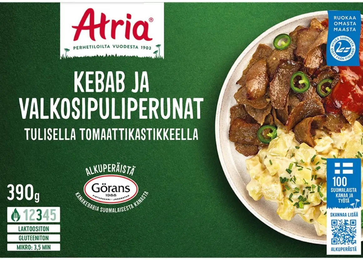 ATRIA KEBAB JA VALKOSIPULIPERUNAT 390 G