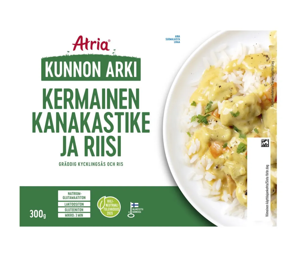 ATRIA KUNNON ARKI KERMAINEN KANAKASTIKE JA RIISI 300 G
