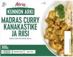 ATRIA KUNNON ARKI MADRAS CURRY KANAKASTIKE JA RIISI 300 G