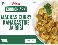 ATRIA KUNNON ARKI MADRAS CURRY KANAKASTIKE JA RIISI 300 G