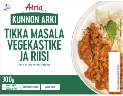 ATRIA KUNNON ARKI TIKKA MASALA VEGEKASTIKE JA RIISI 300 G