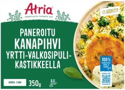 ATRIA PANEROITU KANAPIHVI YRTTI-VALKOSIPULIKASTIKKEELLA 350 G