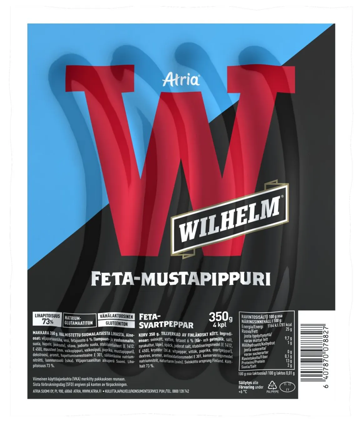 ATRIA WILHELM FETA-MUSTAPIPPURI GRILLIMAKKARA 350 G