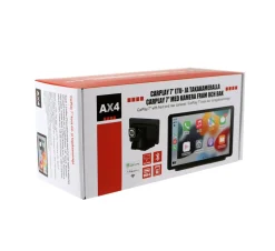 AX4 CARPLAY 7" AUTON ÄLYNÄYTTÖ ETU- JA TAKAKAMERALLA