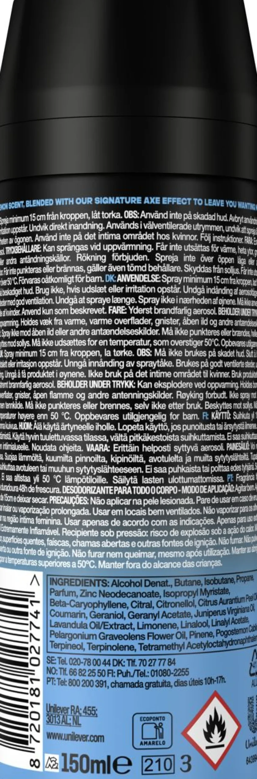 AXE BODYSPRAY ICE CHILL 150 ML