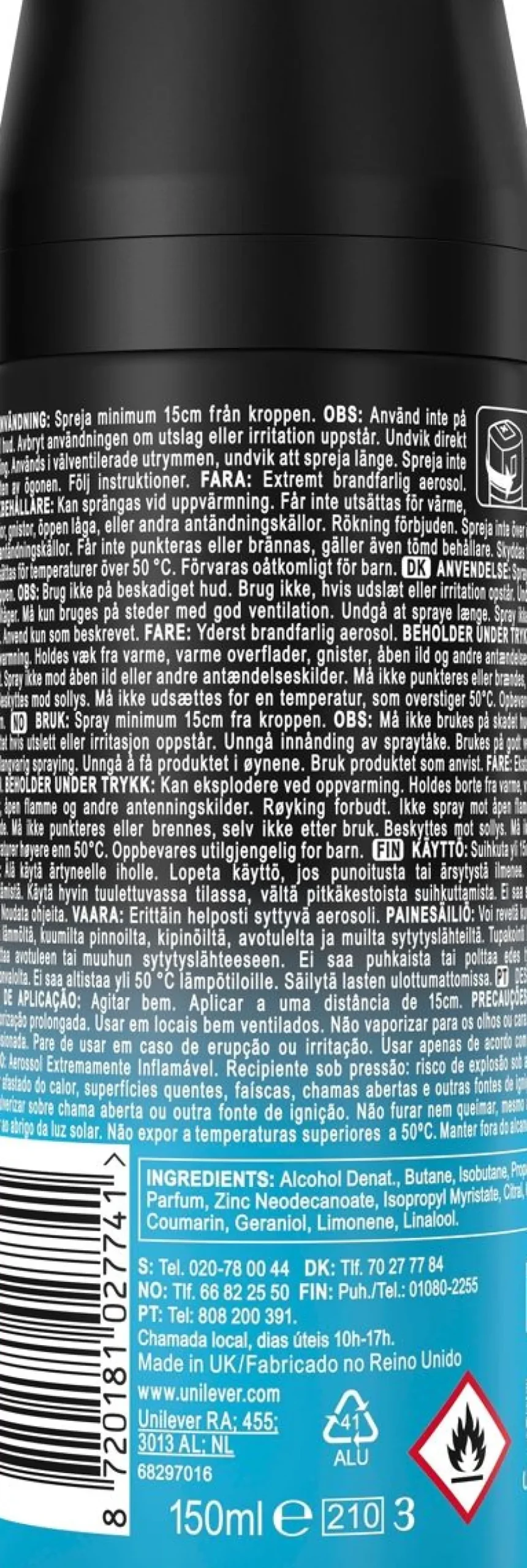 AXE BODYSPRAY ICE CHILL 150 ML