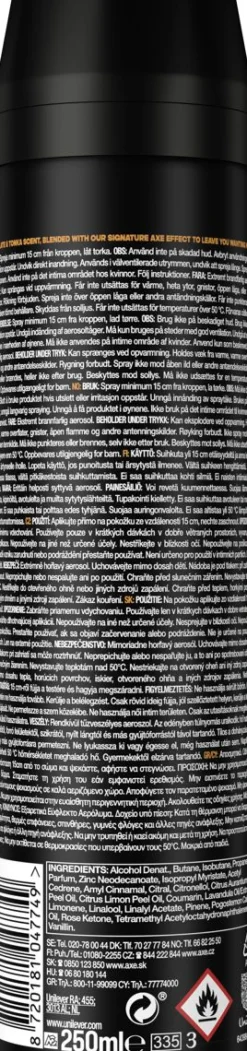 AXE DARK TEMPTATION BODY SPRAY 250 ML