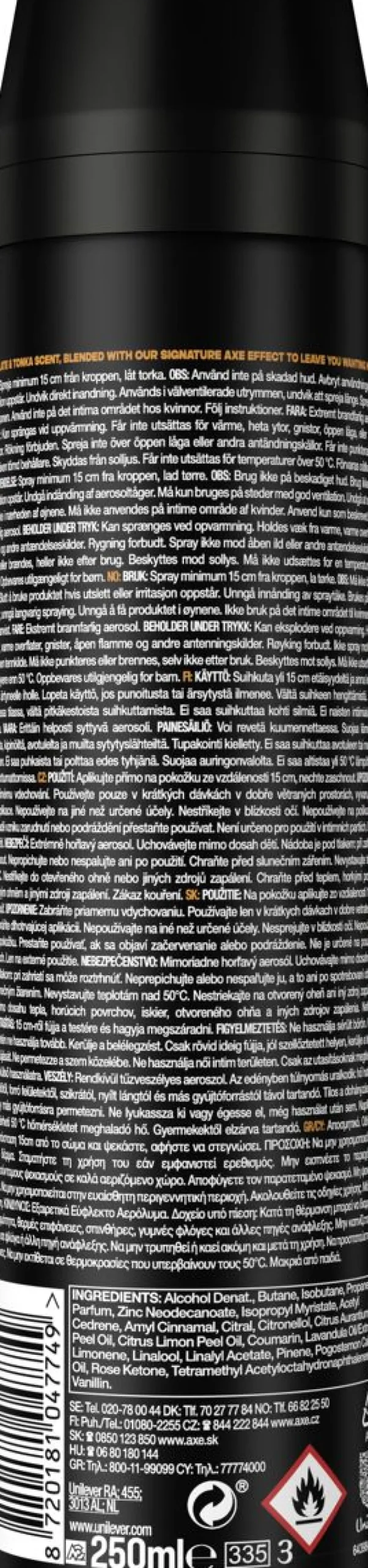 AXE DARK TEMPTATION BODY SPRAY 250 ML
