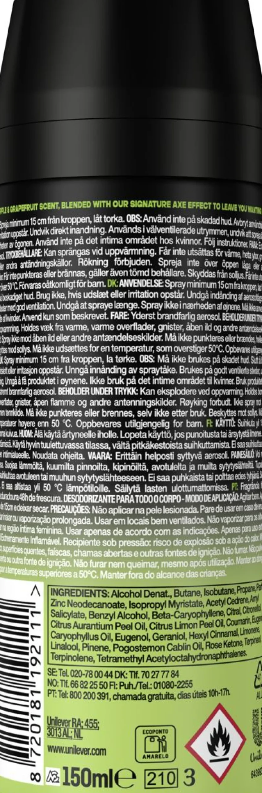 AXE BODY SPRAY EPIC FRESH 150 ML