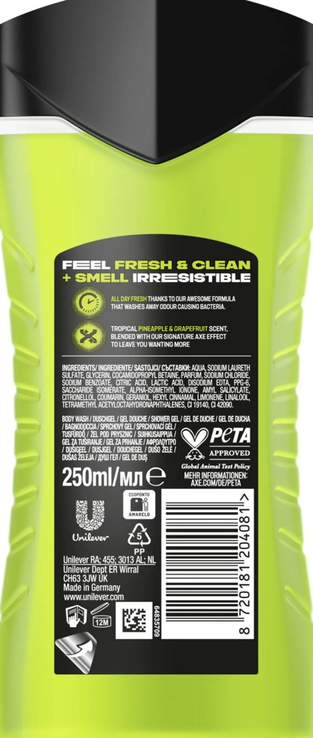 AXE EPIC FRESH SHOWER GEL 250 ML