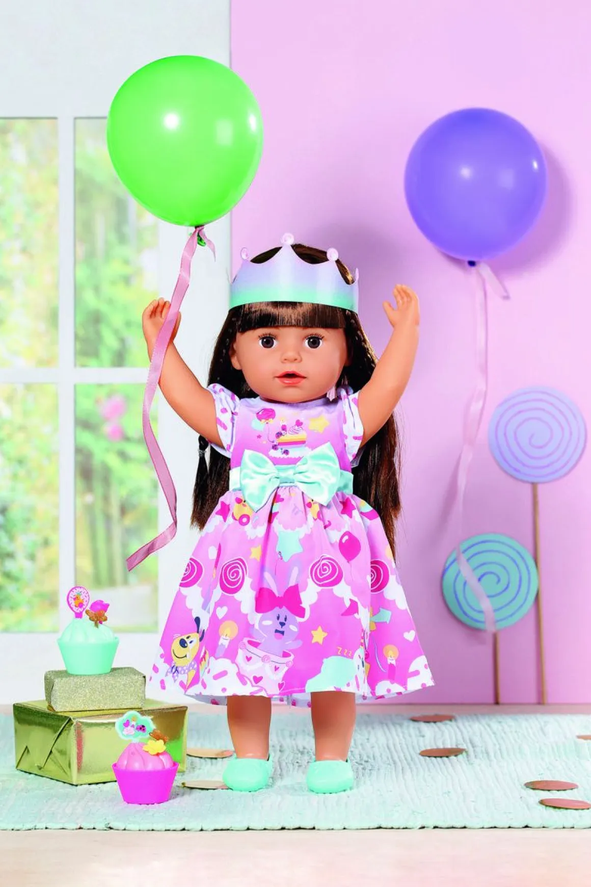 BABY BORN DELUXE SYNTYMÄPÄIVÄMEKKO 43 CM NUKELLE