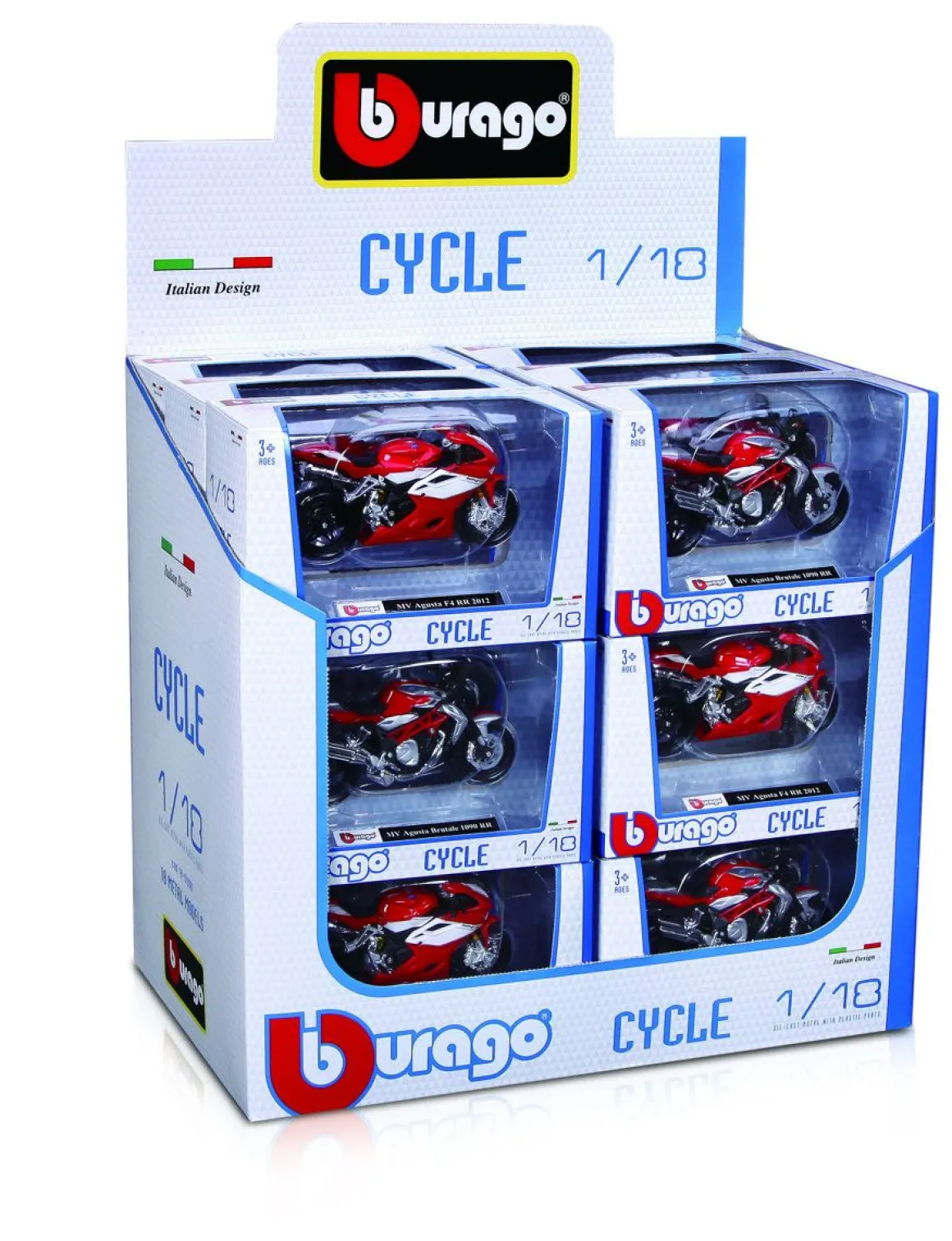 BBURAGO MOOTTORIPYÖRÄ 1:18