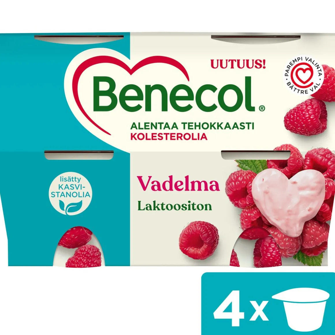 BENECOL JOGURTTI 4*115G VADELMA 460 G