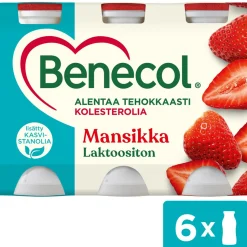 BENECOL JOGURTTIJUOMA 6*100G MANSIKKA 600 G