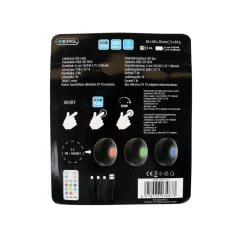 BERG KOHDEVALAISIN RGB LED LADATTAVA 3 KPL MUSTA
