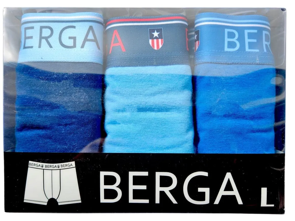 BERGA BOKSERIT 3-PACK L SININEN