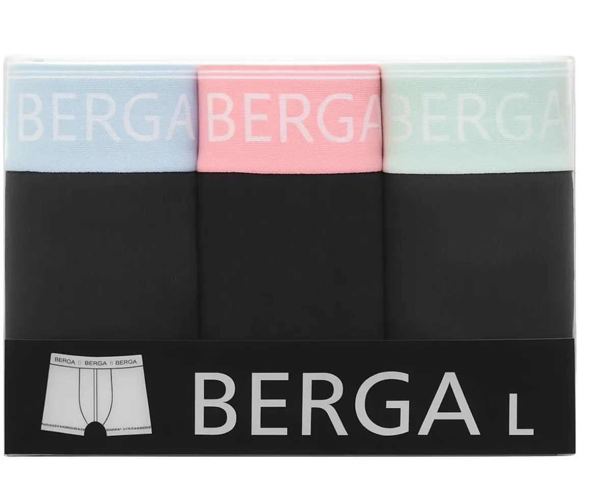 BERGA BOKSERIT 3-PACK M MUSTA VÄRIKÄS VYÖTÄRÖNAUHA