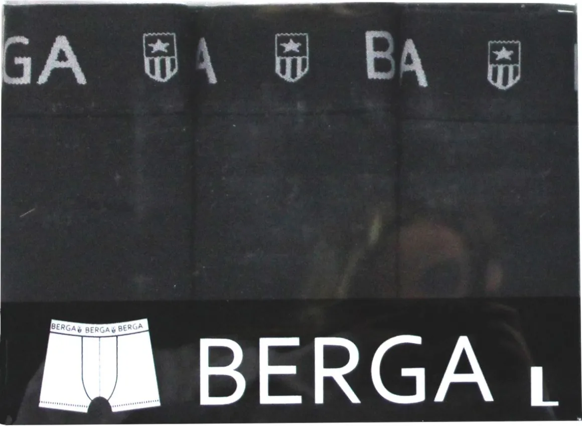 BERGA BOKSERIT 3-PACK MUSTA L