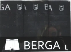 BERGA BOKSERIT 3-PACK MUSTA M