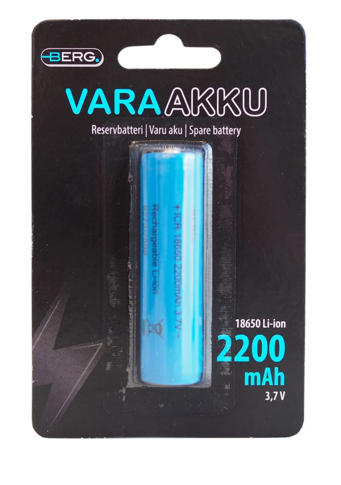 BERG VARA-AKKU 18650 LI-ION 2200 MAH 3,7V
