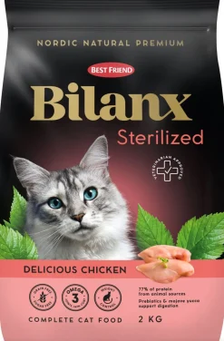BEST FRIEND BILANX KISSAN TÄYSRAVINTO STERILIZED KANA 2 KG