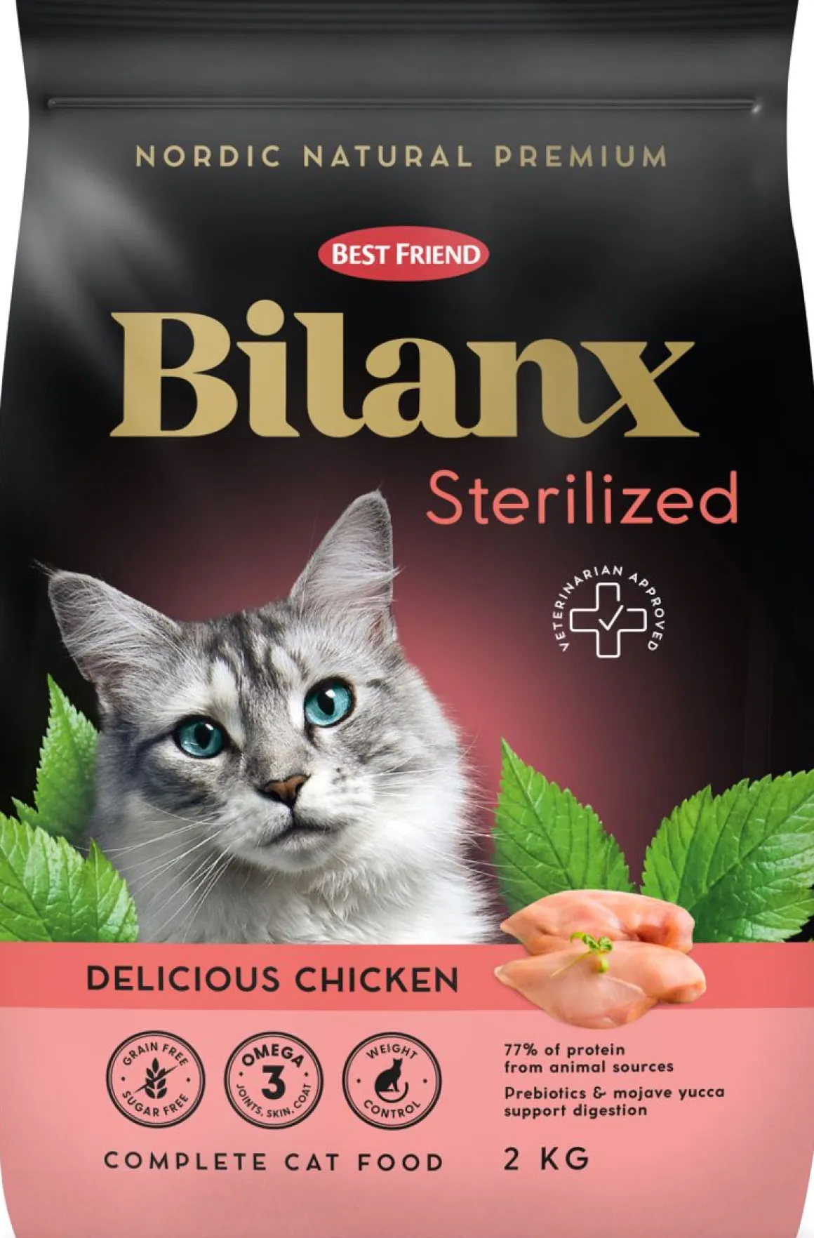 BEST FRIEND BILANX KISSAN TÄYSRAVINTO STERILIZED KANA 2 KG