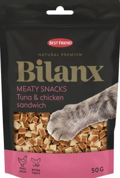 BEST FRIEND BILANX MEATY SNACKS TONNIKALA- & KANAKERROSHERKKU 50 G