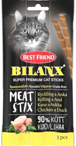 BEST FRIEND BILANX STIX CHICKEN & DUCK 3-PACK KISSAN MAKUPALA