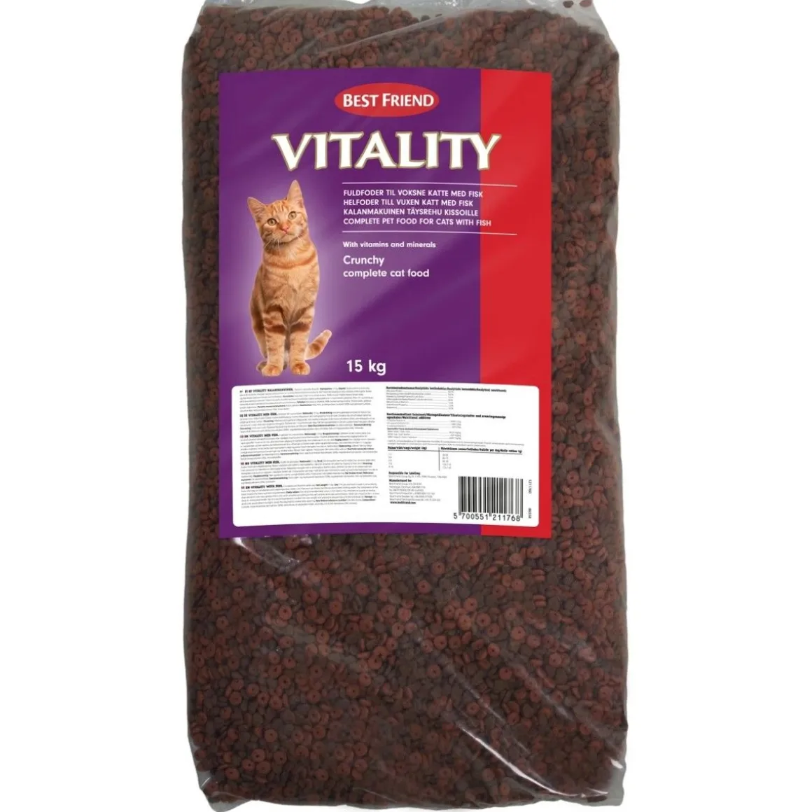 BEST FRIEND KISSAN TÄYSRAVINTO VITALITY KALANMAKU 15 KG