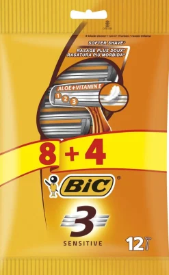 BIC 3 SENSITIVE 8+4 KPL  12 KPL