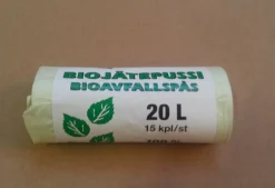 BIOJÄTEPUSSI 20L 100% MAATUVA 15 KPL