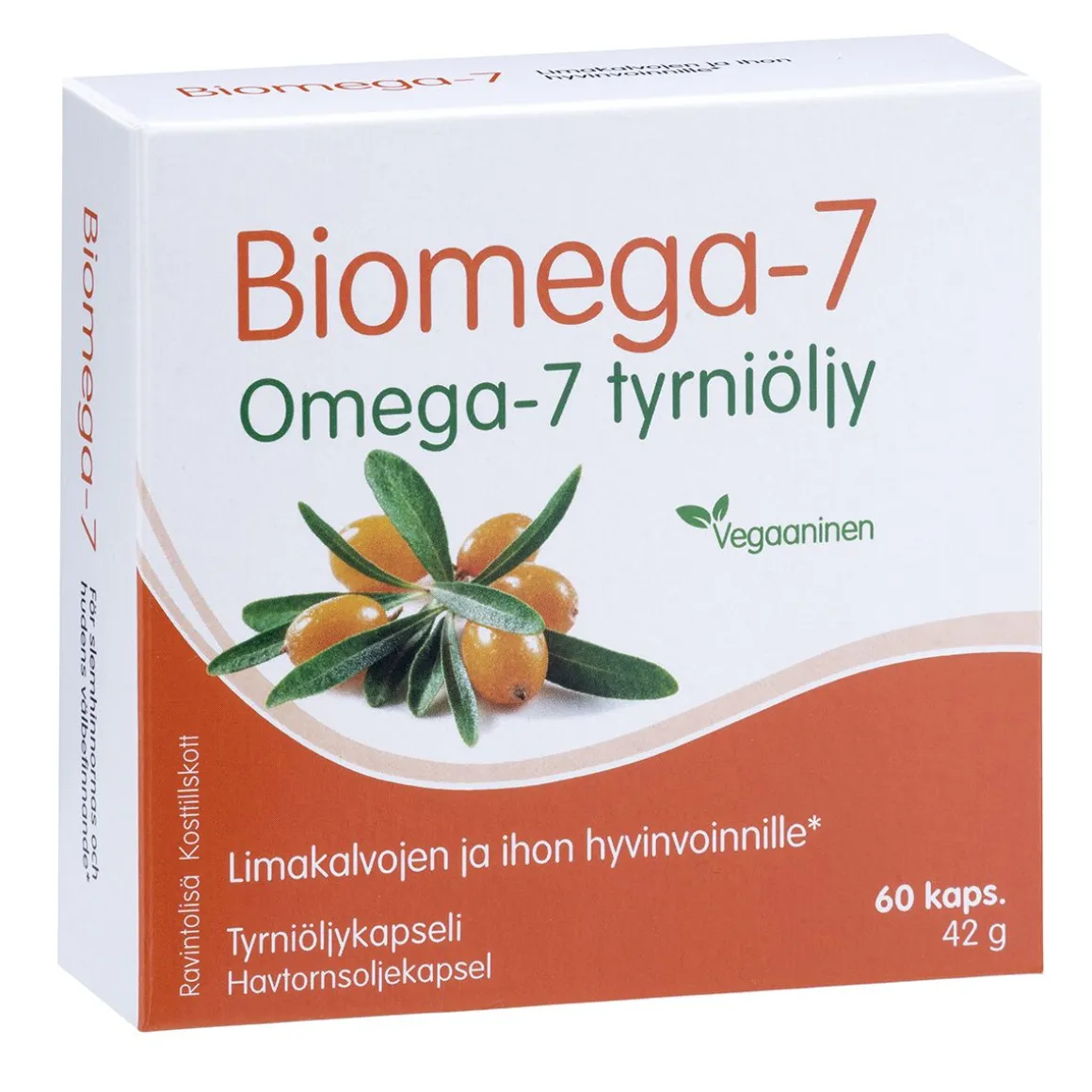 BIOMEGA-7 KYLMÄPURISTETTU TYRNIÖLJYKAPSELI 60 KPL