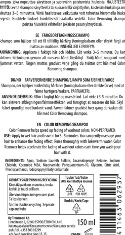 BIOZELL COLOR REMOVING SHAMPOO 150 ML