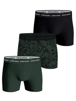 BJÖRN BORG M. BOKSERI  3-PACK M MUSTA-VIHREÄ