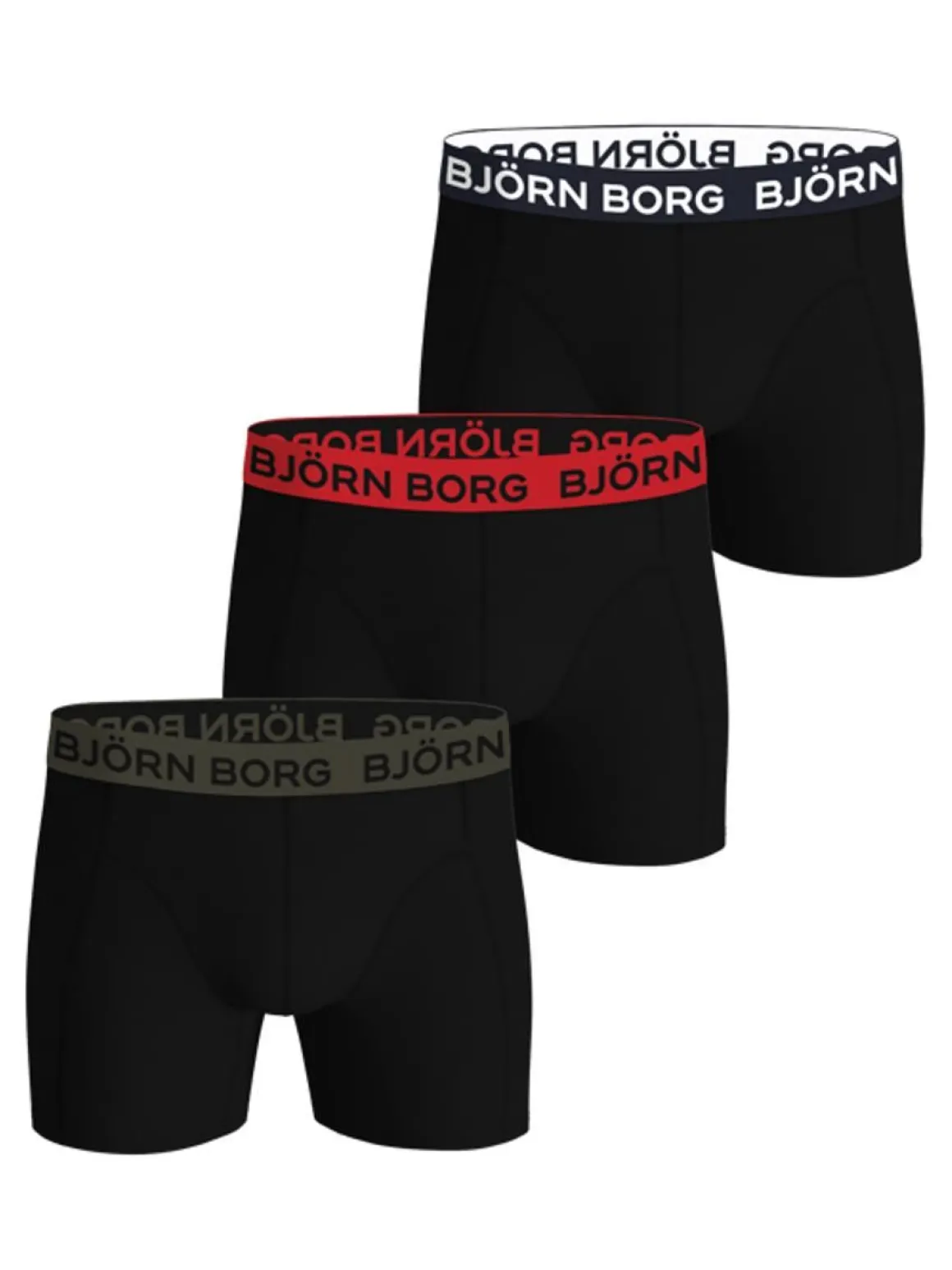 BJÖRN BORG BJÖRN BORG M. BOKSERI 3-PACK XXL MUSTA