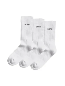 BJÖRN BORG ESSENTIAL CREW SUKAT 3-PACK 35-38 VALKOINEN