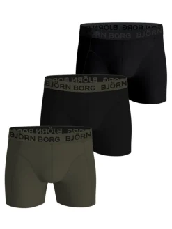 BJÖRN BORG M.BOKSERI 3-PACK MUSTA-VIHREÄ XXL