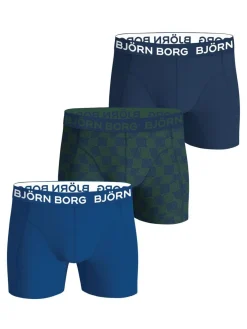 BJÖRN BORG M.BOKSERI 3-PACK SINI-VIHREÄ KUVIOLLINEN XL