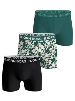 BJÖRN BORG POIKIEN BOKSERI 3-PACK VIHREÄ KIRJAVA 134-140