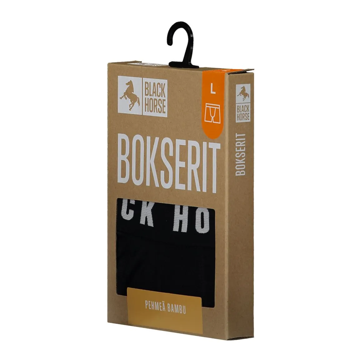 BLACK HORSE M BOKSERIT LOGOBAMBU MUSTA S